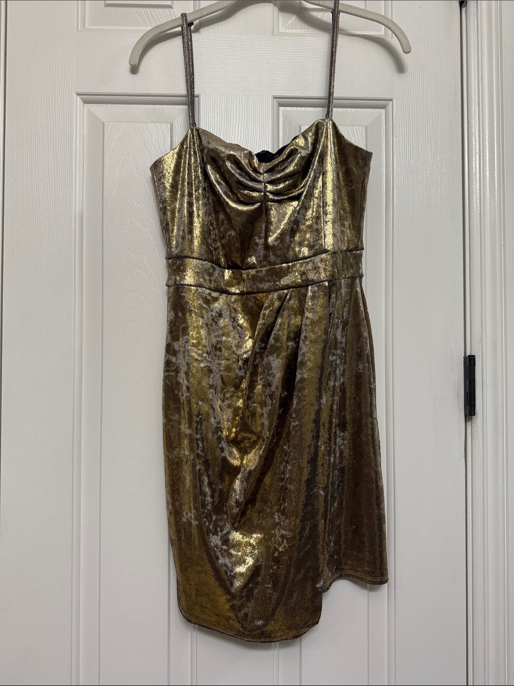 Zara Metallic Gold Cocktail Dress